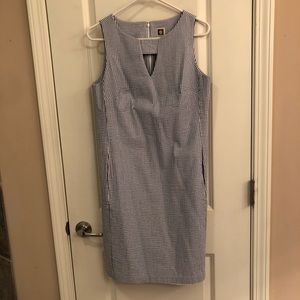 Anne Klein Seersucker Sleeveless Dress